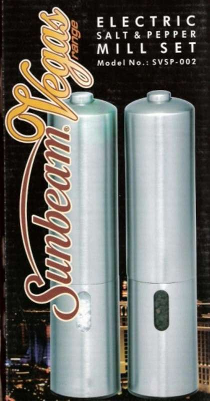 ELECTRIC SALT AND PEPPER MILL SET - VEGAS RANGE