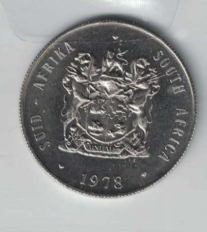 1978 RSA uncirculated one rand/ R1 coin