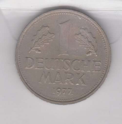 Germany  1977 1 D Mark coin.