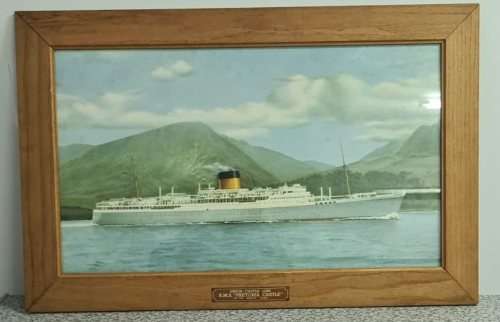 Photographic official print of the `Pretoria Castle`, in official Union Castle frame.