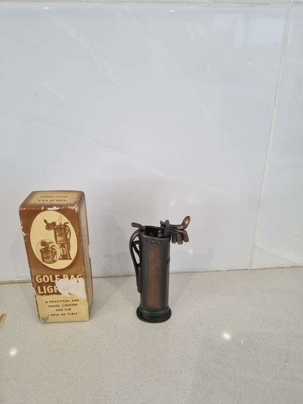 Art Deco Golf bag lighter in original box