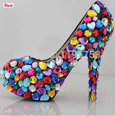 *Mixed Rhinestone Pumps* Size 6