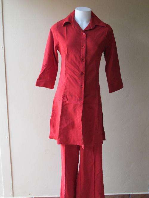IMPRESSIVE Red 2 Piece Suit Size 34 (small cut)