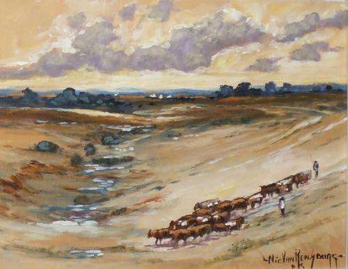 Original Painting by NIC VAN RENSBURG - Farm Scene 11 - 305 x 228