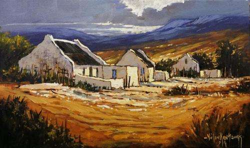 Original painting by NIC VAN RENSBURG - Late Afternoon - 500 x 300