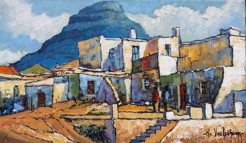 Original painting by NIC VAN RENSBURG - Distrik Ses - 500 x 300