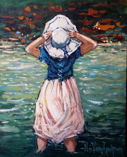 Original Painting by NIC VAN RENSBURG - Poplap Holding On - 250 x 200