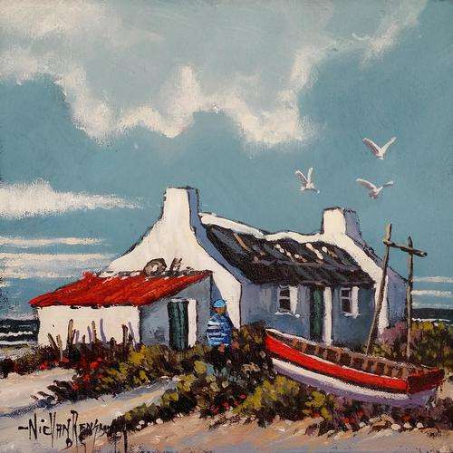 Original painting by NIC VAN RENSBURG - Arniston 1 - 250 x 250