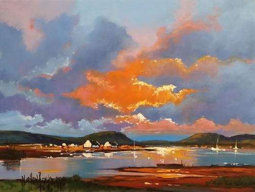 Original Painting by NIC VAN RENSBURG - West Coast Sunset 1 -  400 x 300