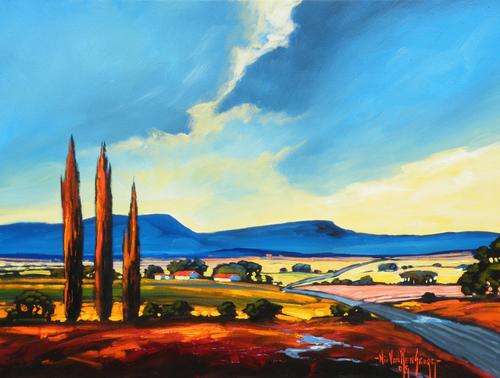 Original painting by Nic van Rensburg - Landscape - Bo Kaap - 1000 x 750