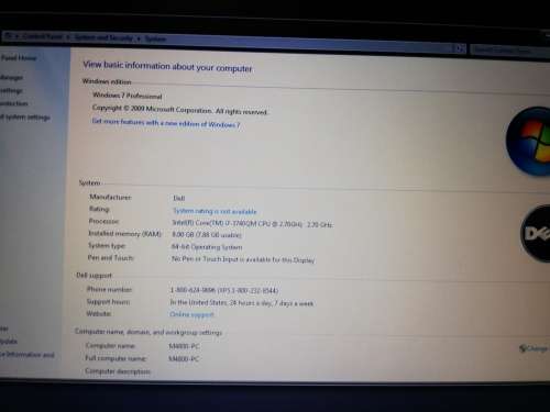 i7, 8GB RAM, 320GB HDD NVIDIA QUADRO K2000M, DELL PRECISION 4700 WORK STATION LAPTOP