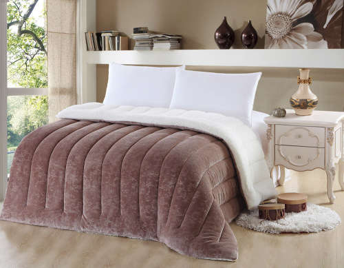 3pc Sherpa Flannel Quilt