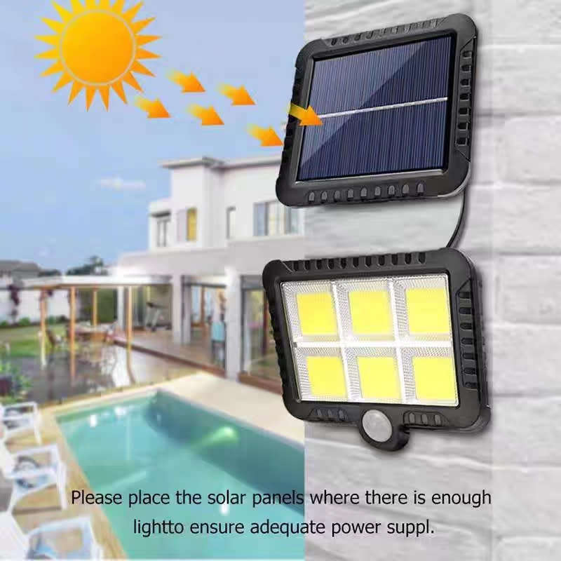 Cob Solar Light Motion Sensor 120Led Outdoor Waterproof Path Night Light