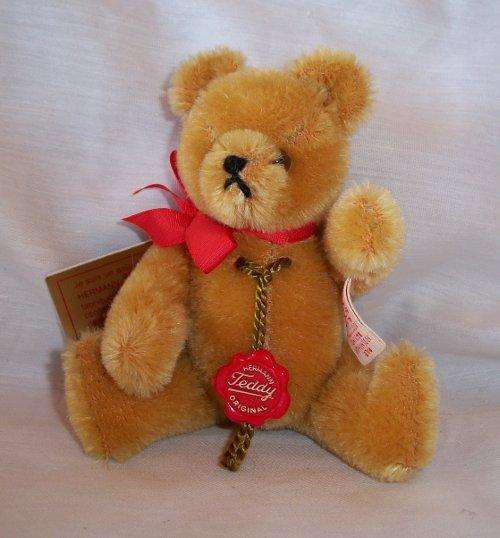 Herman bear, 12 cm gold colour.