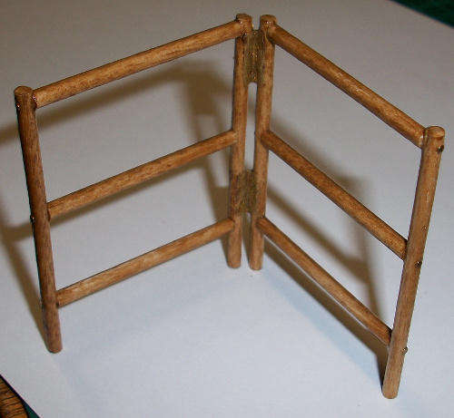 Miniature 1/12  wooden towel rack.
