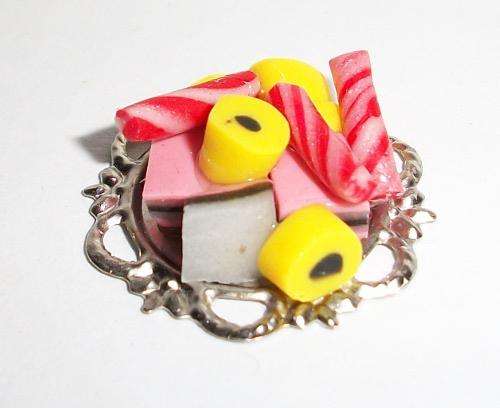 Miniature plate of sweets.