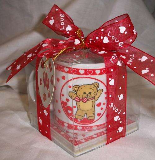 Teddy bear gift mug with coaster