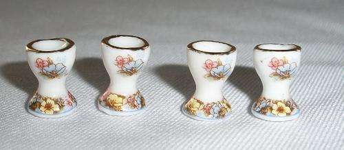 Dollhouse china egg cups