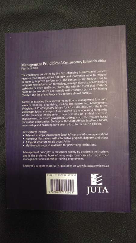 Management Principles - ISBN 9780702172953
