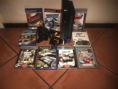 playstation 2 with games