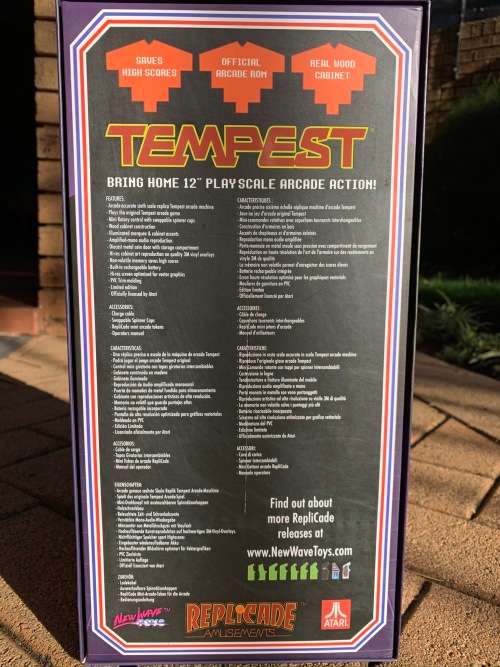 Tempest X Replicade 1/6th scale working arcade cabinet (by New Wave Toys).
