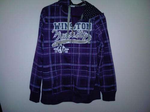 Purple Check Hoody