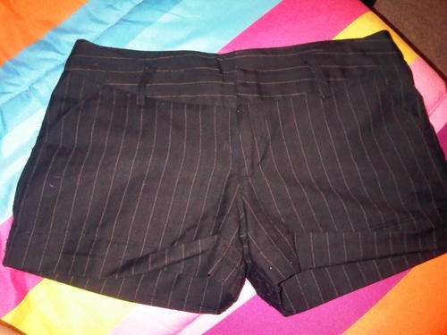 Black And White Pinstripe Shorts Size 36