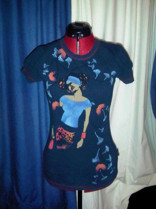 Global Art Navy Printed Top from Foschini Size  12