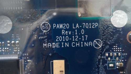 Lenovo G560 Motherboard PAW20 LA-7012P with Free CPU