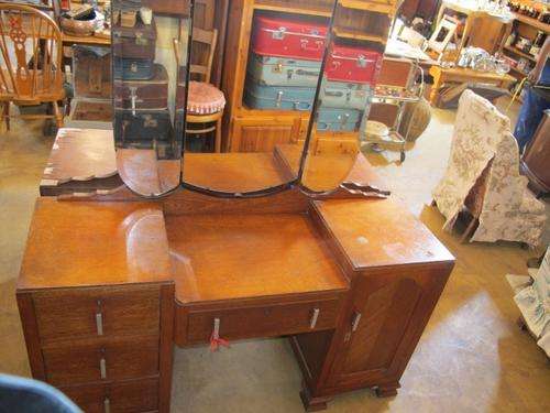 Beautiful Teak Dressing Table with inlays on door