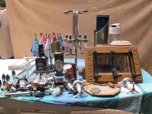 A wonderful selection of optics, mirror, coolers, flags and other pub memoribilia!!!