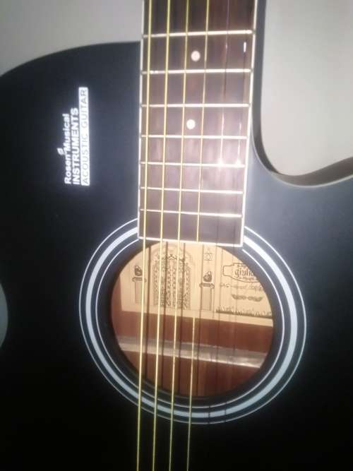 Giuliani  Rosen Series Acoustic Guitar Black Matte with Passive Pickup with Free Bag