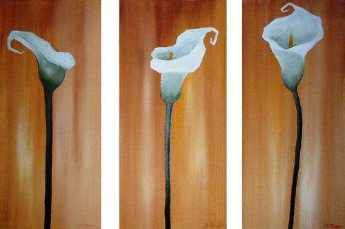 '3 LILIES' - ORIGINAL PAINTINGS BY SA ARTIST ***