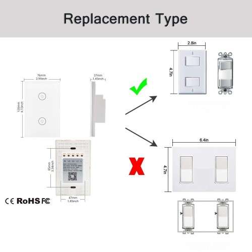 Smart 3 Gang Wifi Wall Light Switch