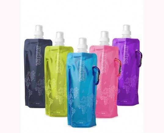 Vapur Foldable Bottles 480ml! - Freezable, Washable. Reusable - Folds, Rolls, Flattens when Empty!