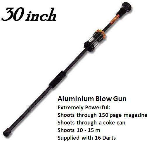 30" Blow Gun "Blow Pipe" with 16 Darts ---Extremely Powerful !!!
