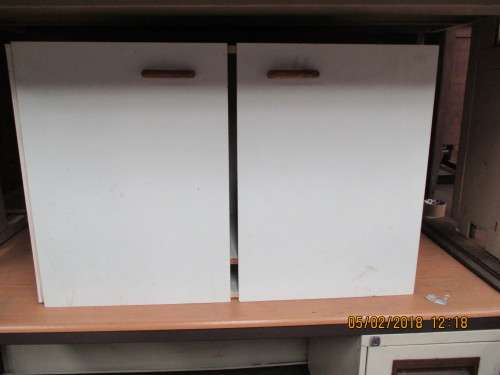 WHITE CUPBOARDS - VALUED AT R450.00