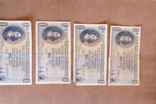 South African 1 Pound notes(1950,1951,1952,1953)