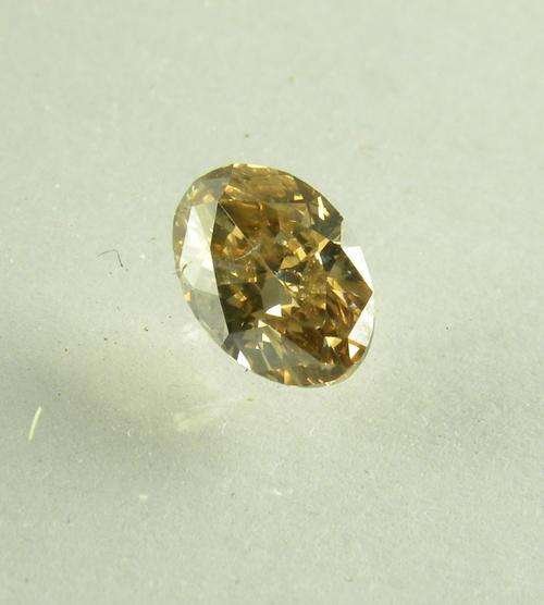 SPARKLING BEAUTY!!!- 0.49ct COGNAC  OVAL DIAMOND