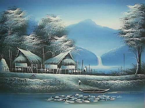 GORGEOUS ORIGINAL ACRYLIC PAINTING by Thailand Artist !