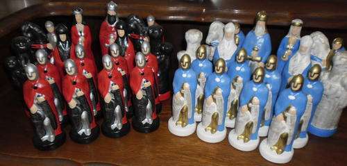 Hand-Painted Ceramic Chess-Set