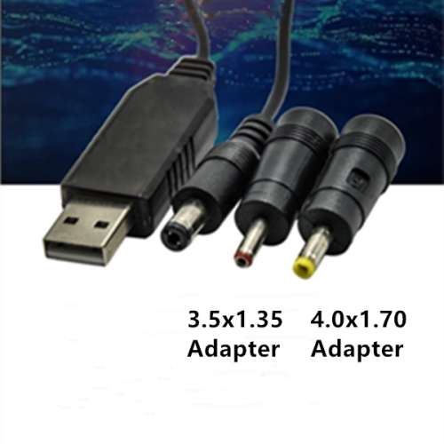 DC Head Converters of 3.5x1.35 and 4.0x1.70 male for DC Head of 5.5x2.5 and 5.5x2.1 female