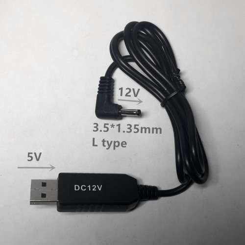 USB-DC Power Supply Transformer Cable (5V to 12V, DC3.5*1.35mm, L-type Head)- Any 3 Items Free Shipp