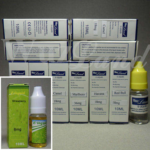 E-liquid or E-juice for Electronic Cigarettes (minimum 10x10ml)