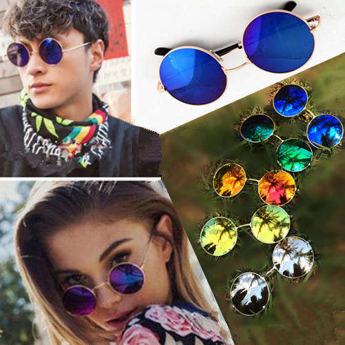 Mirrored Relecting Classic Round Sunglasses - 6 Colors