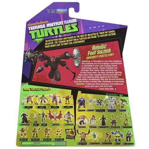 Robot foot soldier back of box tmnt