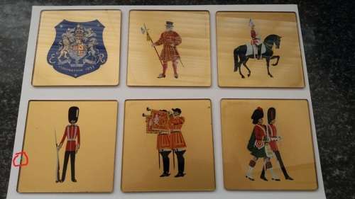British Coronation Coasters Glass 1953