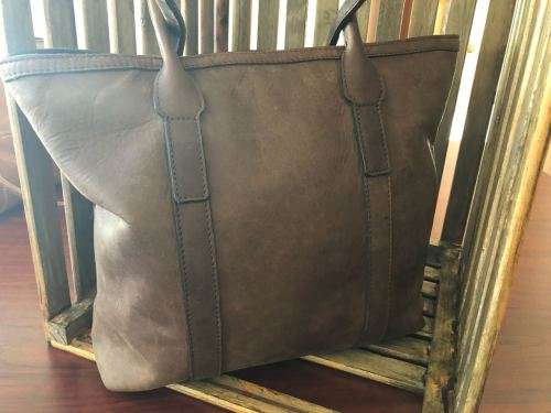 Genuine Brown leather handbag for sale