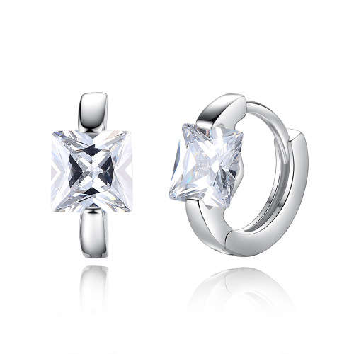 *** NEW ~ SIMPLISTIC DESIGN CUBIC ROUND HOOP EARRINGS `HOT BUY` ***