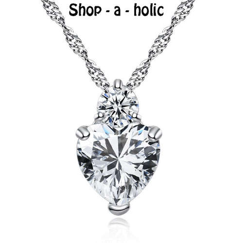 ***NEW ~ CUBIC ZIRCONIA HEART PENDANT  ***